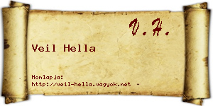 Veil Hella névjegykártya