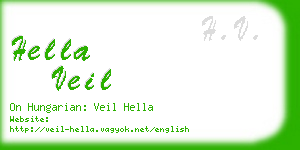 hella veil business card